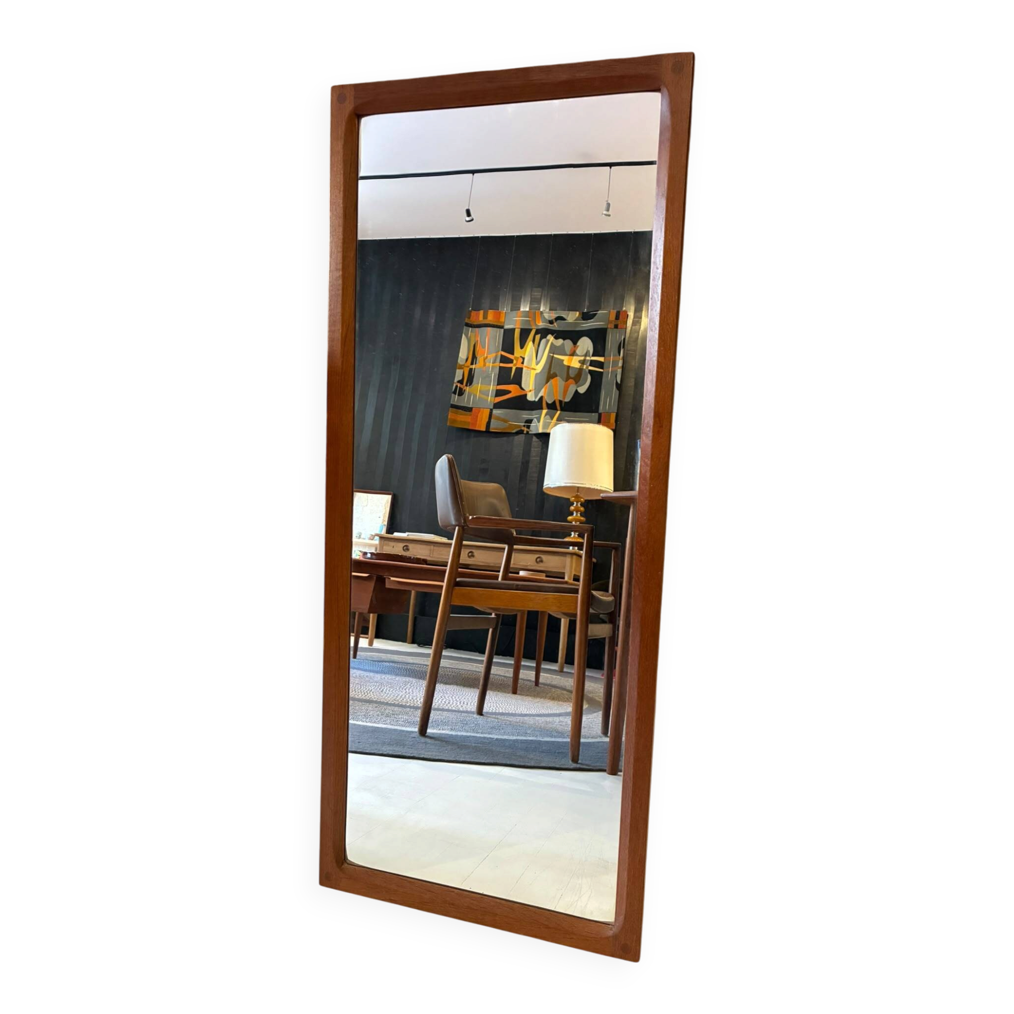Scandinavian teak mirror by Aksel Kjersgaard, Denmark 1960
