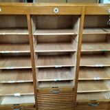 1950s curtained file cabinet