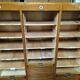 1950s curtained file cabinet