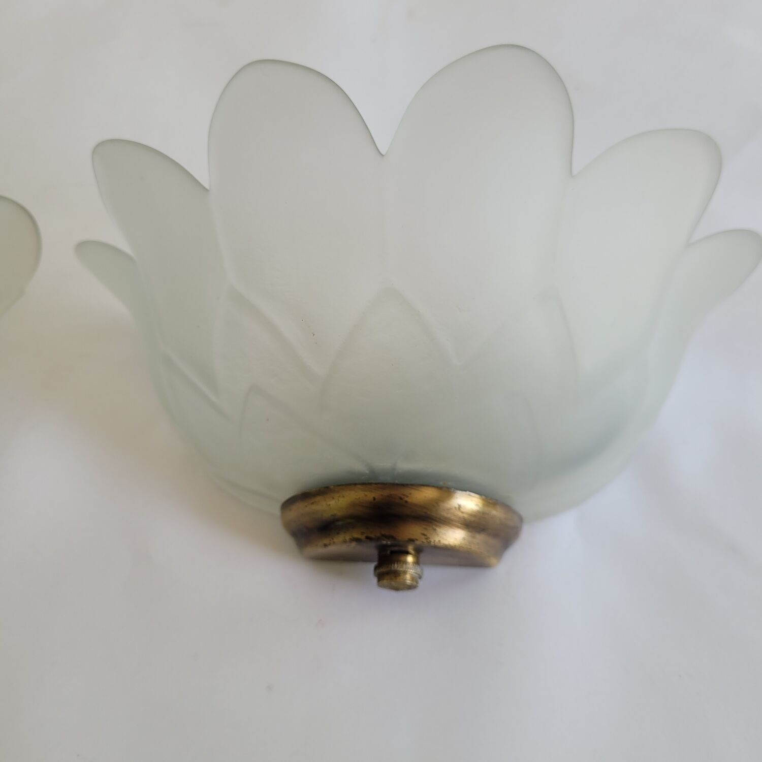 Pair of wall sconces tulip frosted glass.
