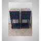 Pair of old bedside tables with marble top
