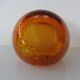 Amber Sommerso Murano Glass Ashtray, Italy, 1960s