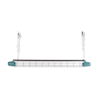 Industrial refurbished cage blue lamp