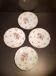 Series of four Dresden porcelain plates