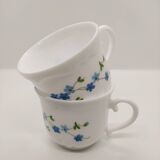 Tasses à café vintage Arcopal myosotis