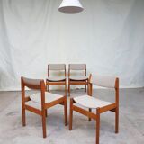 Set of 4 dining chairs made in Norway