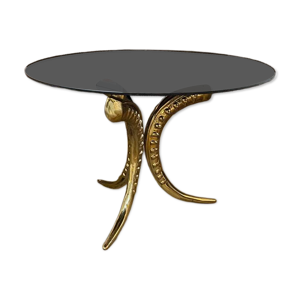 Table d’appoint 70’s - verre laiton