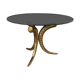 1970s side table in brass and glass