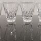 Set of 4 digestive glasses in vintage shell chiseled crystal
