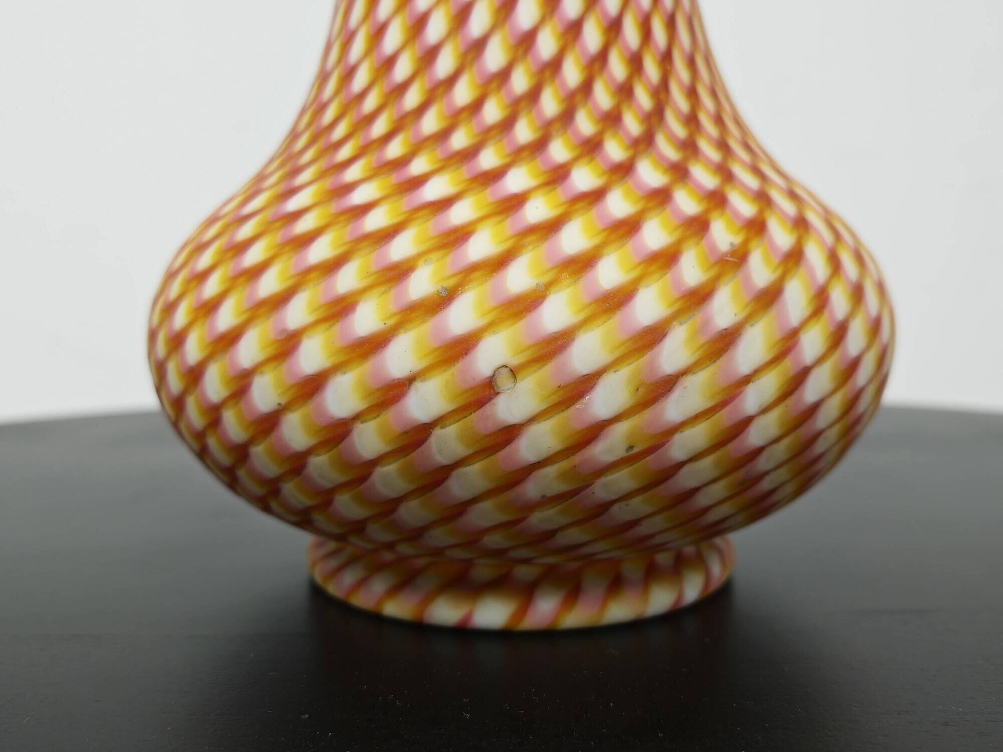 Victorian satin glass vase by Stevens and Williams, 1880s.