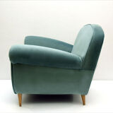 Armchair in velvet 1950s
