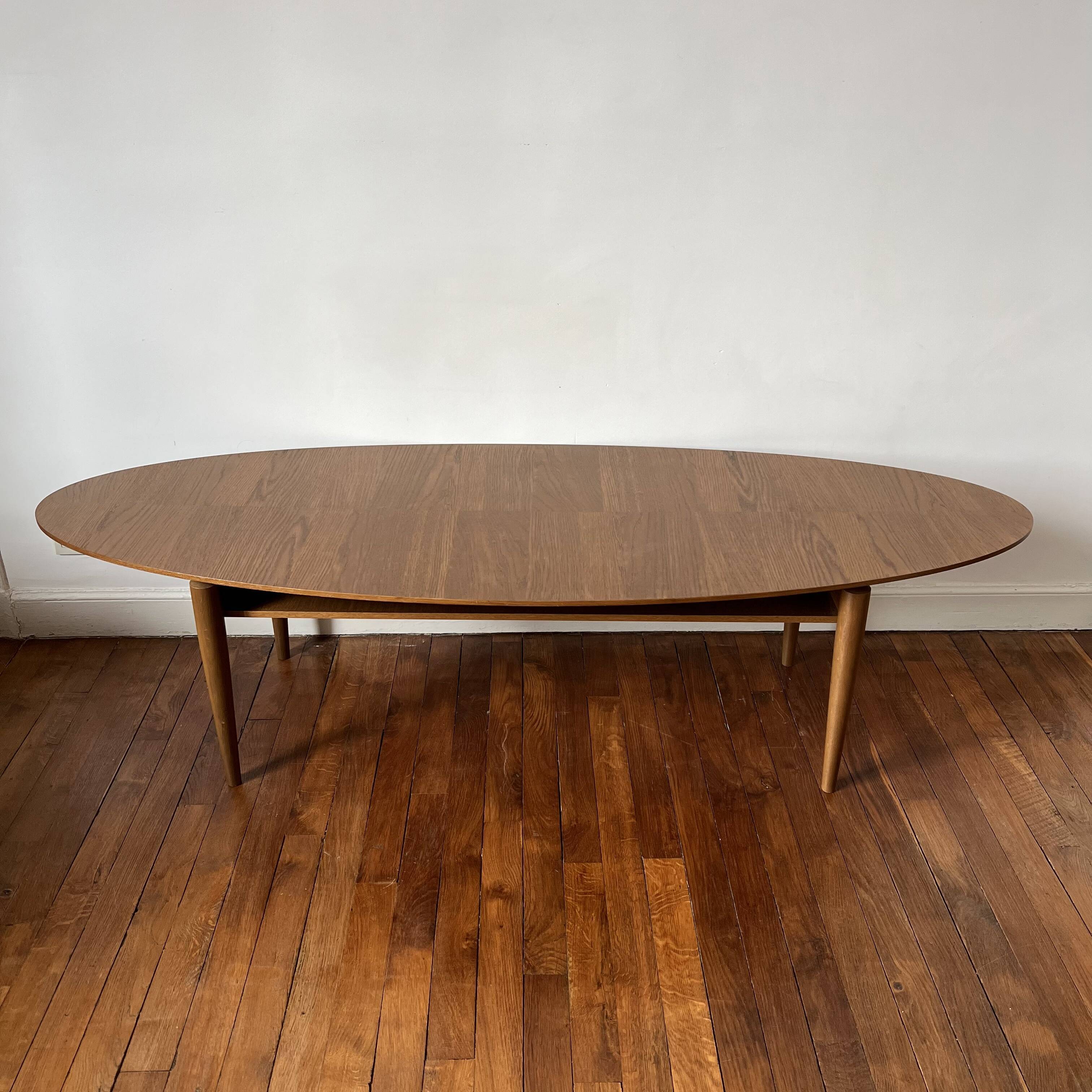 Oval Scandinavian coffee table