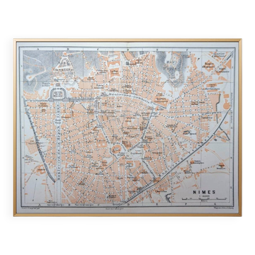 Printed in 1906, map of Nîmes. O