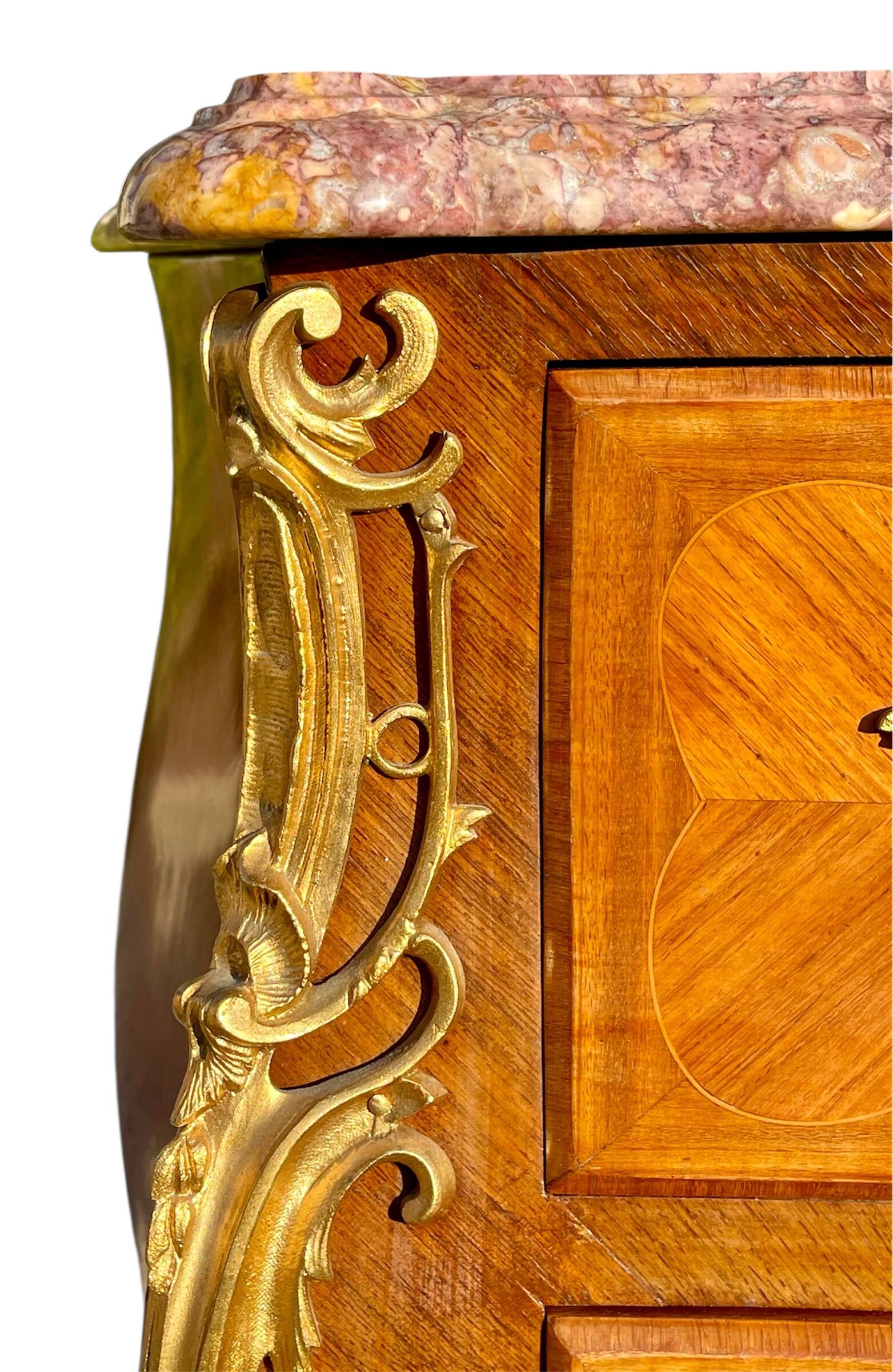 Louis XV Style Marquetry Commode