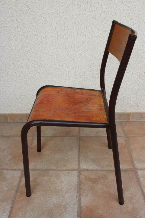 Lot de 4 chaises d'école Mullca 510 vintage