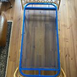 Vintage basket bed in rattan 1960