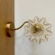 Wall lamp flexible cable tulip vintage amber glass