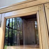 Glass cabinet or display case in pine 1950