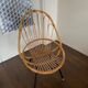 Mid-Century Rattan and Steel Easy Chair by Rohé Noordwolde, 1950s