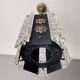 Portuguese Brutalist black cast iron hanging lamp
