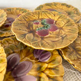 12 dessert plates in Sarreguemines slip