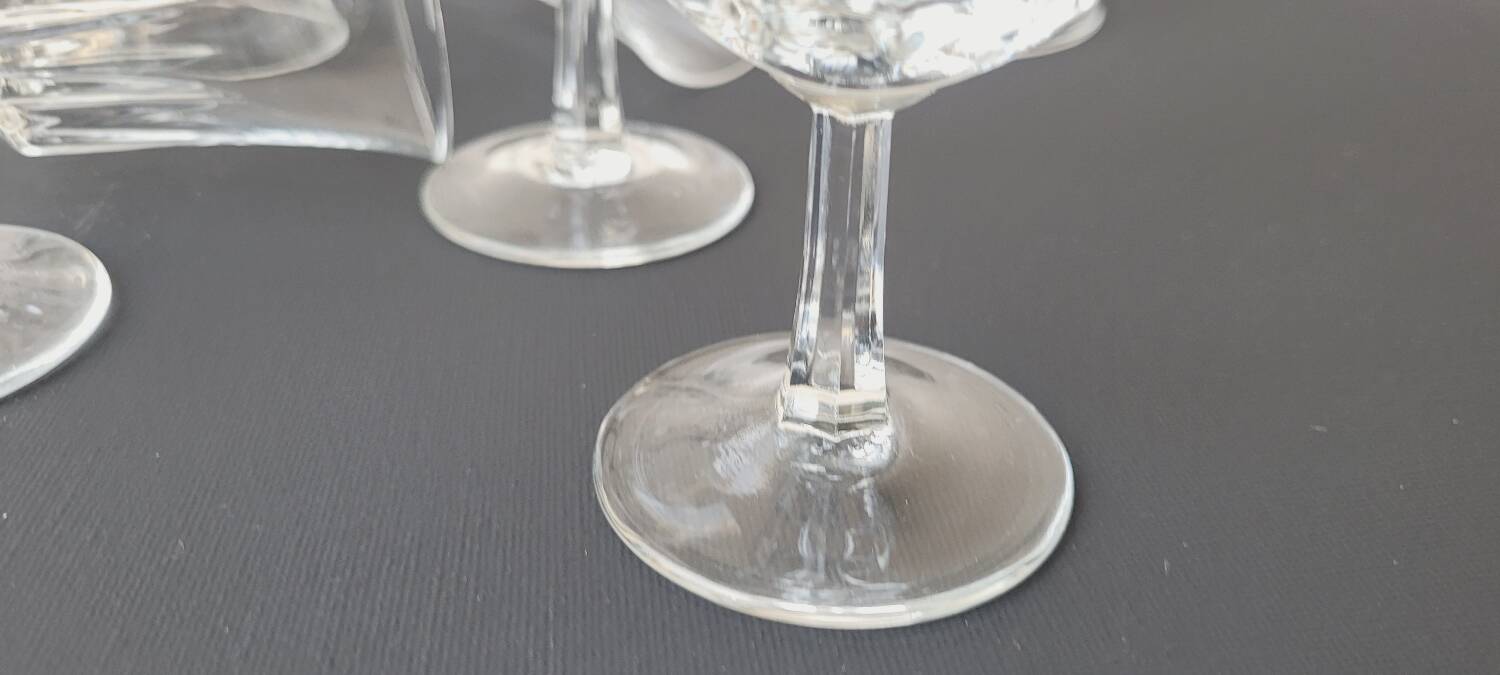 60's white wine glass set