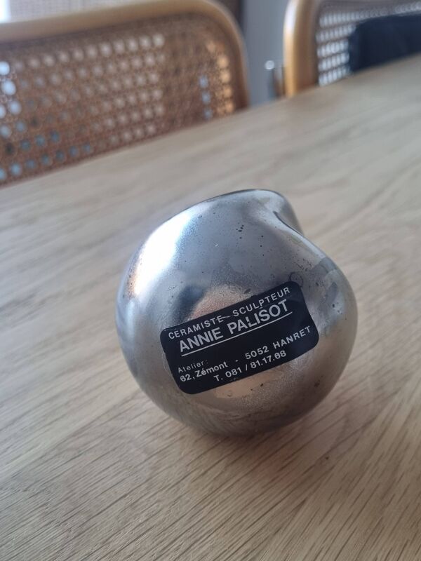 Objet en céramique émaillée d'Annie Palisot 1970