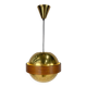 Mid-century Scandinavian brass and teak pendant, 1960s