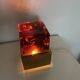 Table lamp in glass and brass 1950s/60s