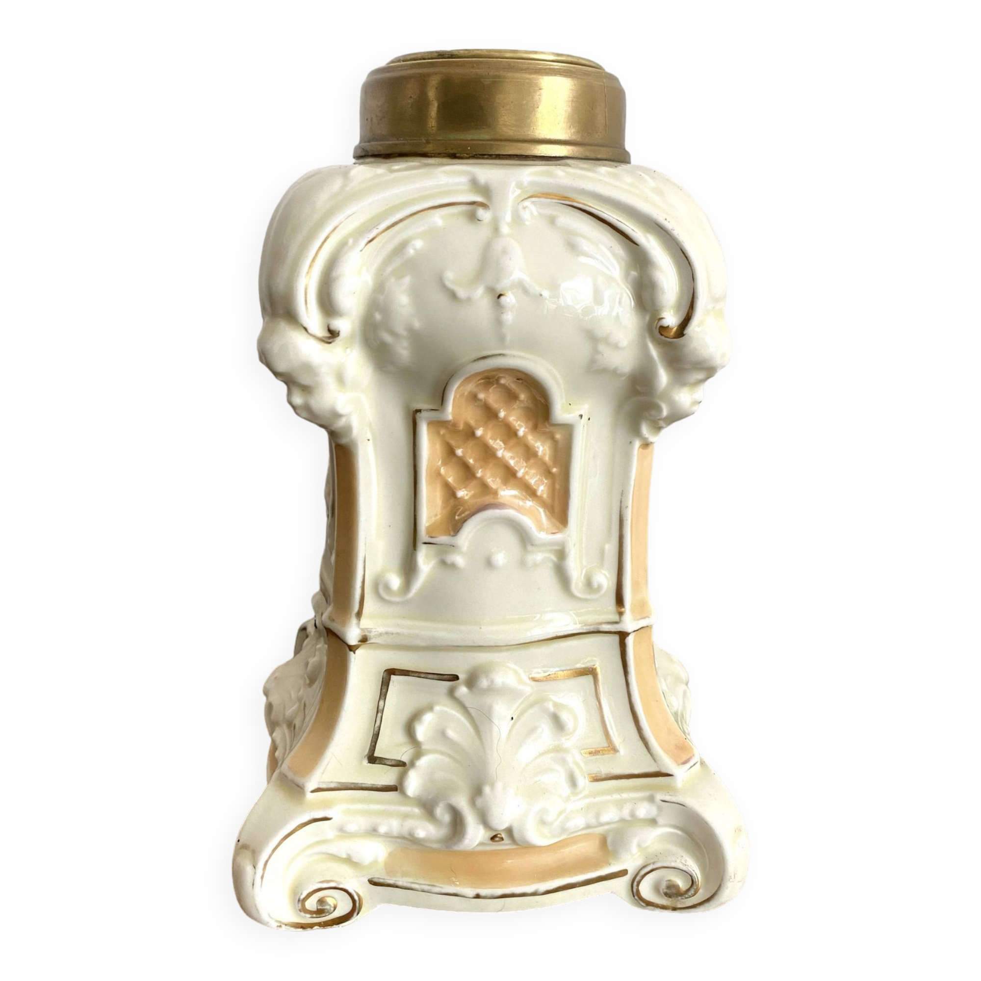 Homemade ceramic vase slip