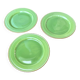3 assiettes plates vertes