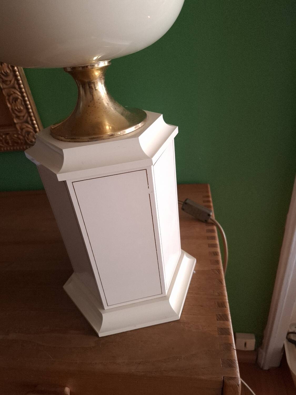 1980s lacquered metal lamp, the Dolphin