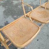 Bench cinema or theatre chairs in iron and solid wood - circa 1930