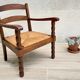 Wood armchair turned mulched way