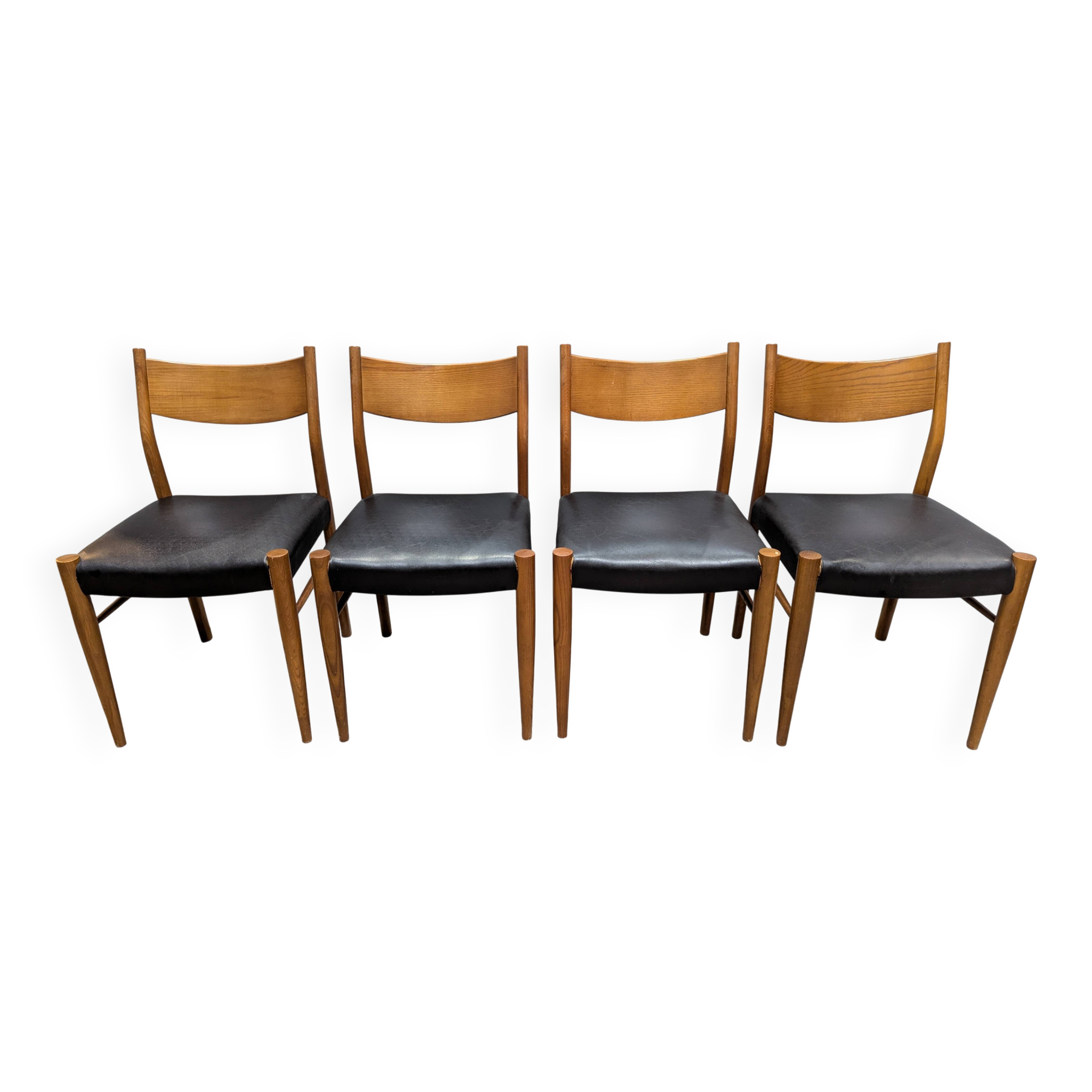 4 Scandinavian teak chairs