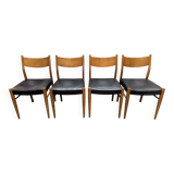 4 Scandinavian teak chairs