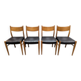 4 Scandinavian teak chairs