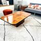 Roche Bobois elm burl coffee table, 1980