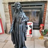 Notre dame des douleurs en fonte ancienne Statue religieuse