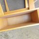 Vintage wood and rattan bedside table