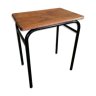 Wooden and metal school table, h 76 cm