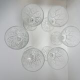 6 chiseled water glasses