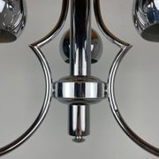 Vintage mid-century eye pendant lamp, Silver, Italy, 1970s
