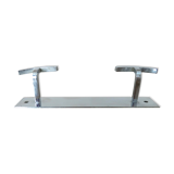 Coat rack in chrome brass 2 hooks 70s