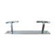 Coat rack in chrome brass 2 hooks 70s