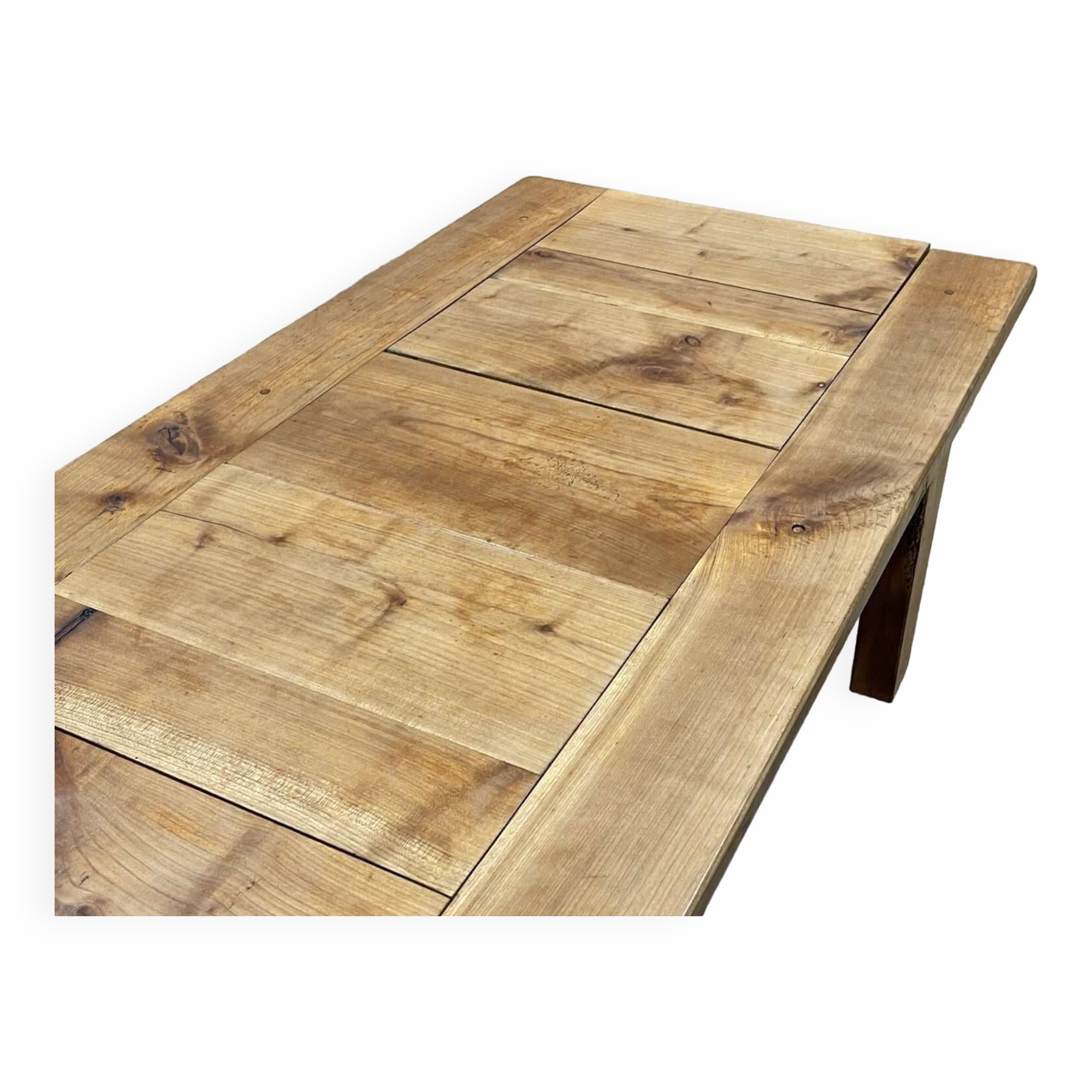 Cherry wood coffee table with sliding top, work from the 70s