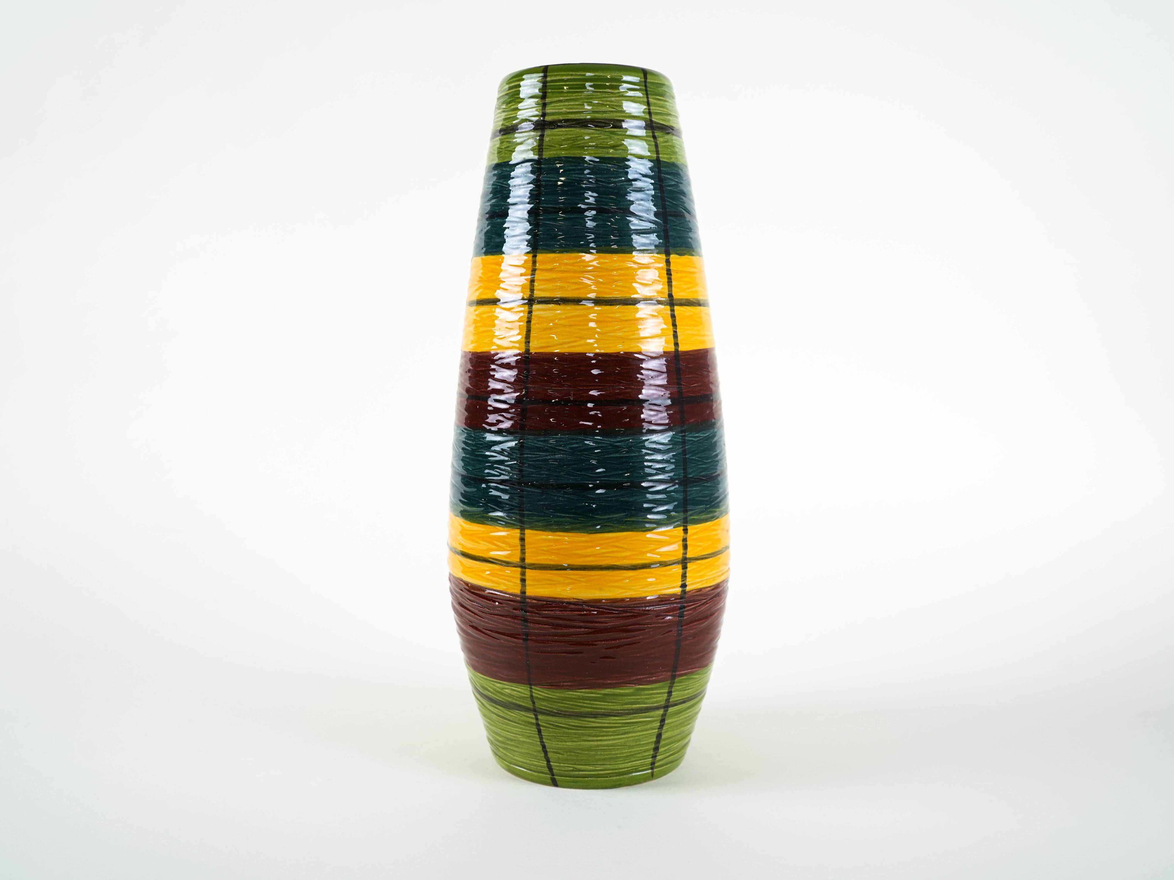 Ceramic vase, German design, 1960s, made in West Germany