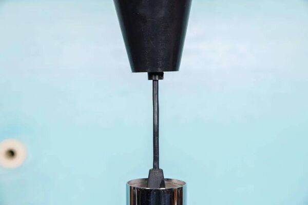 Suspension vintage en chrome et verre, lampe cascade espace âge