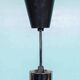 Vintage chrome and glass suspension, space age cascade lamp.
