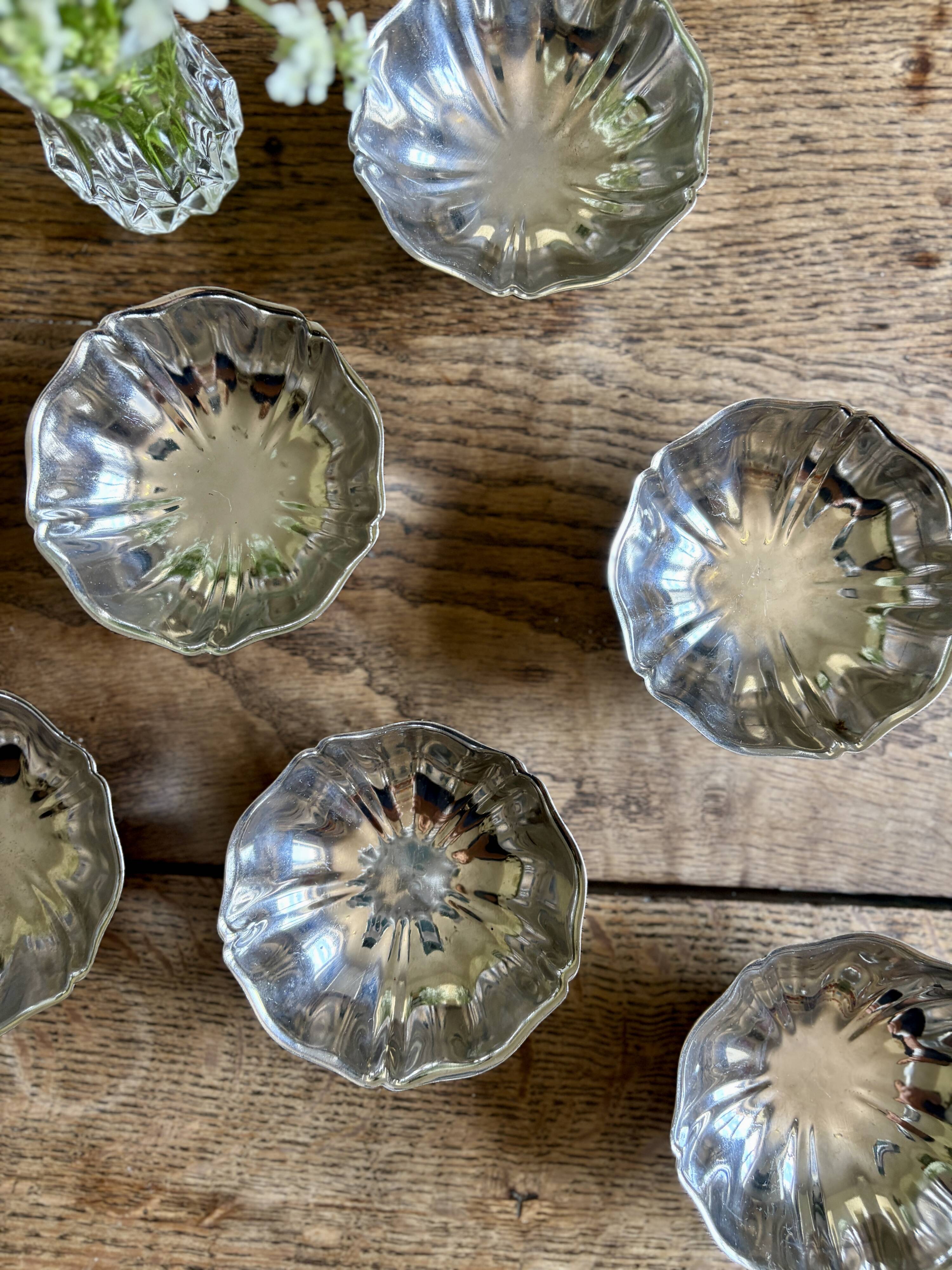 Set of 6 vintage stainless steel cups